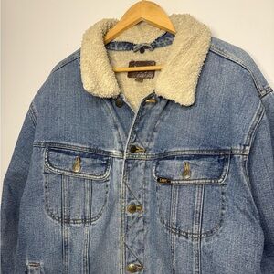 Lee Light Blue Denim Jacket Sherpa Lined